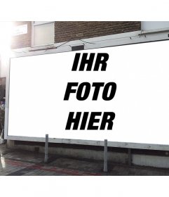 Foto-Effekt, um ein Foto von Ihnen in einer Plakatwand auf der Straße hinzuzufügen