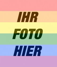 Setz die Gay Pride Arcoriris Flagge auf deinem Foto online