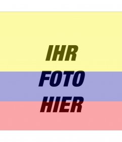 Fotofilter mit dem Bild der Flagge von Kolumbien und Ihrem Foto