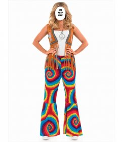 Online Fotomontage Ihr Gesicht in einer Hippie-Frau zu setzen