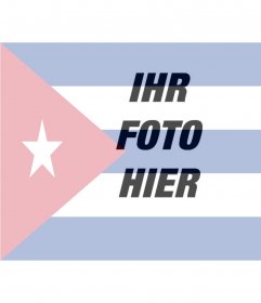 Collage, um die Flagge von Kuba entlang mit Ihrem Foto setzen