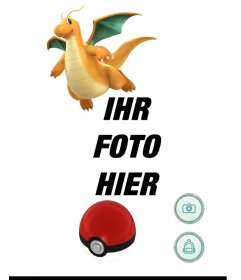 Foto-Effekt mit Dragonite von Pokemon Go wo Sie ein Foto