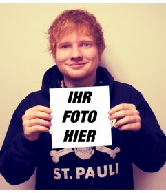 Erscheinen über die Abdeckung von X von Ed Sheeran umklammert Ihr Foto