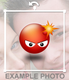Emoticon eines roten Bombe dabei