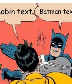 Schöpfer von Fotomontage der Szene, in der Batman ihm einen Klaps auf Robin gibt