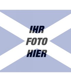 Sonder Collage mit der schottischen Flagge