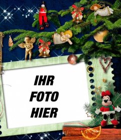 Weihnachtsfotomontage, um das Foto zu schmücken