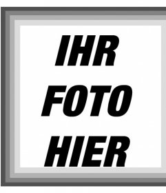 Fotorahmen mit verschiedenen Schattierungen von Grau und Schwarz-Weiß-Filter für Ihre Fotos