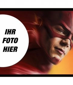 Fotomontage mit einem der Flash-Superhelden