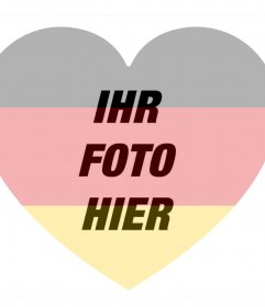 Effekt für Ihr Foto und fügen Sie die Flagge von Deutschland in Herzform 