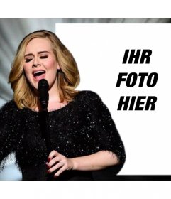 Editierbare Fotoeffekt mit Adele singen für Ihr Foto hochladen Ihr Bild