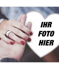 Romantische Engagement Fotoeffekt mit Ihrem Foto zu bearbeiten