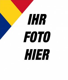 Rumänien Flagge in einer Ecke des Fotos kostenlos