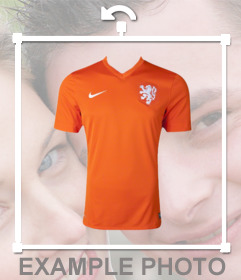 Orange Trikot der niederländischen Fußball-Team auf Ihre Fotos einfügen 