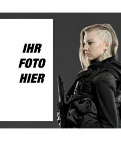 Foto-Effekt mit Charakter Cressida von Hunger Games