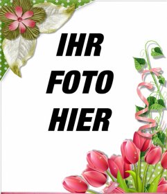 Zierrahmen mit schönen Rosen und Blumen für Ihre Fotos