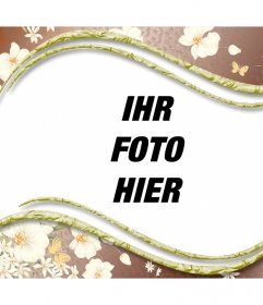 Schöner Rahmen für Ihre Fotos mit dekorativen weißen Blüten
