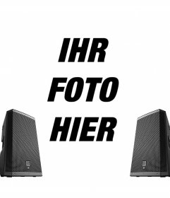 Online Fotoeffekt mit zwei Lautsprechern für Ihre Fotos
