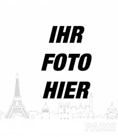 Editierbare Foto-Effekt für Ihr Foto, um die Silhouette von Paris