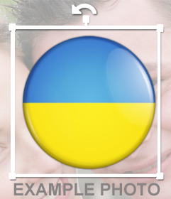Ukraine Flag förmige Taste zum Einfügen und dekorieren Sie Ihre Fotos 