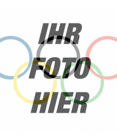 Flagge mit dem Symbol der Olympischen Spiele als ein Filter zu setzen in Ihrem Foto