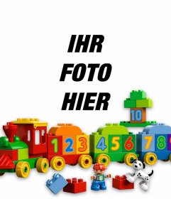 Fotoeffekt von Spielzeug, um ein Foto von Ihrem Kind hochladen