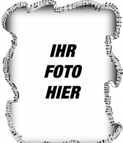 Noten Bilderrahmen, um Ihr Foto setzen