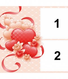 Foto-Effekt für zwei Bild mit einem Motiv eines Herzens 