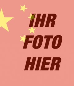 Flagge von China auf Ihr Foto setzen