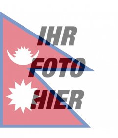 Foto Wirkung Nepal-Flagge für Ihre Foto-