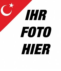 Die Flagge der Türkei in einer Ecke des Fotos kostenlos 