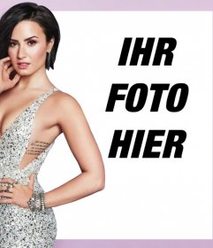 Kostenlose Fotoeffekt mit der Sängerin Demi Lovato