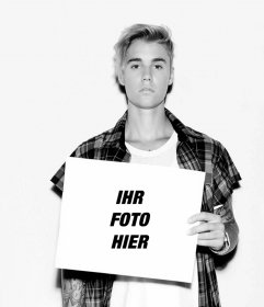 Justin Bieber Photoeffekt, um Ihr Foto setzen