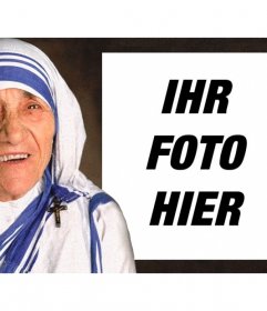 Foto Wirkung Mutter Teresa von Kalkutta, um laden Sie Ihr Foto