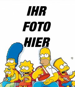 Fotoeffekt der Simpsons, um das Foto