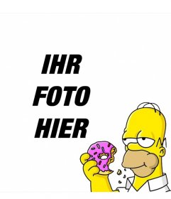 Homer Simpson in einer Ecke des Fotos mit diesem Effekt