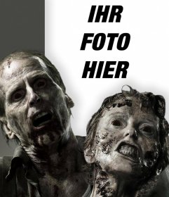 Fotomontage des Terrors mit Zombies mit Ihrem Foto