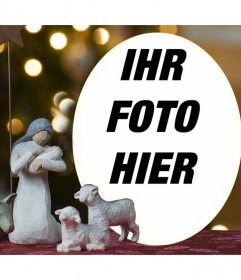Fotoeffekt der Geburt von Baby Jesus, um Ihr Foto 