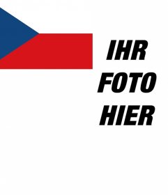 Foto-Effekt, die die Flagge der Tschechischen Republik in der Ecke des Fotos zu setzen