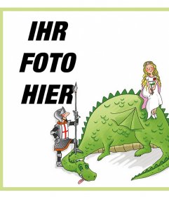 Feiert Sant Jordi mit diesem kostenlosen Rahmen für Ihre Fotos 