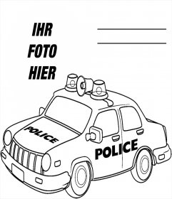 Foto-Effekt zu drucken und ein Polizeiauto kostenlos
