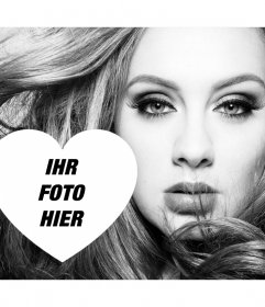 Kostenlose Fotoeffekt für Fans des Sängers Adele