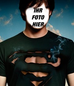 Fotomontage Personifizierung Tom Welling von Smallville als Superman