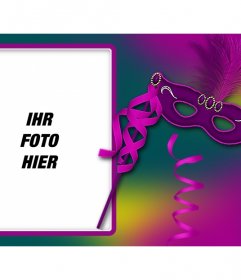 Fotomontage des Carnaval, mit Ihrem Foto und einer Maske zu personifizieren