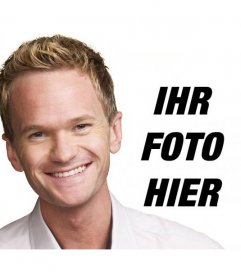 Fotomontage Barney aus How I Met Your Mother, mit Ihrem Foto und Text zu personifizieren