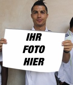 Fotomontage mit Cristiano Ronaldo, der Real Madrid Fußball-Nationalmannschaft,