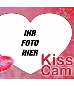 Laden Sie Ihr Foto einen Kuss jemand auf diese ursprüngliche Wirkung von KISS CAM geben