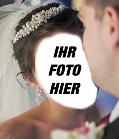 Fotomontage Gesicht der Star der Hochzeit zu werden