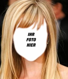 Fotomontage Ihre Frisur online ändern und sein blonde lange Haare