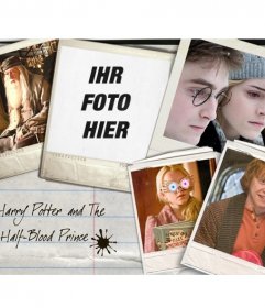 Setzen Sie Ihr Bild neben den Protagonisten des Films Harry Potter: Hermine Granger, Ron Weasley